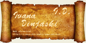 Ivana Dinjaški vizit kartica